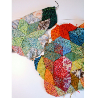 Scrap Yarn Crochet Quilted Hoodie Pattern - RebeccaInEurope